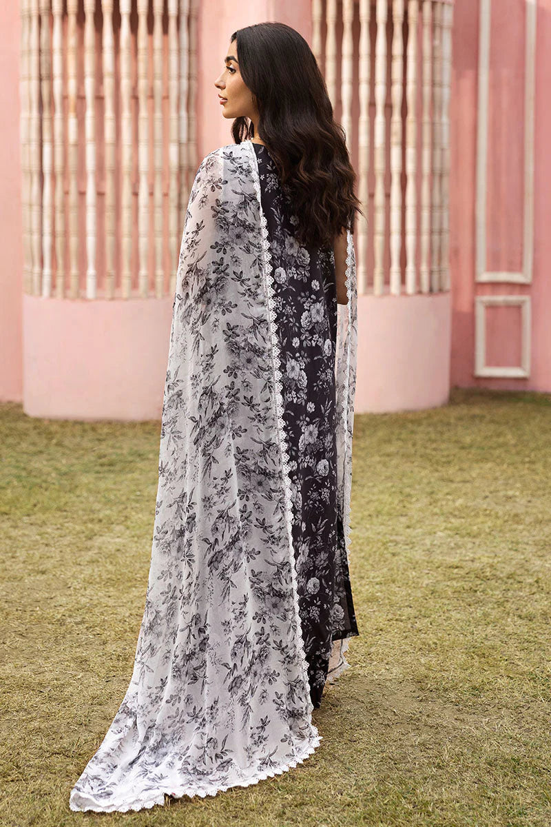 Unstitched 3 Piece Digital Printed Lawn Suit with Digital Printed Lawn Dupatta